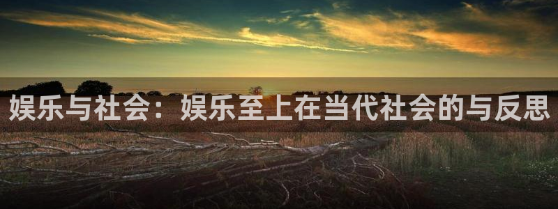壹号下载官网入口：娱乐与社会：娱乐至上在当代社会的与反思