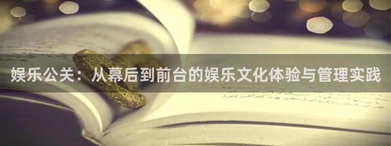 壹号app官网：娱乐公关：从幕后到前台的娱乐文化体验与管理实践